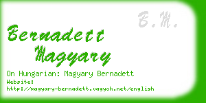 bernadett magyary business card